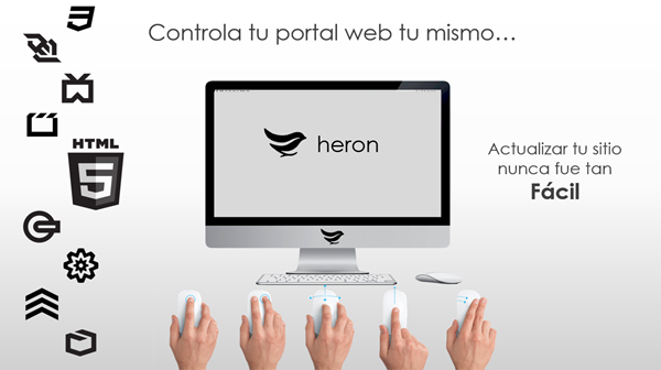 Ahora controla tu mismo, el contenido de tu portal web con heron.