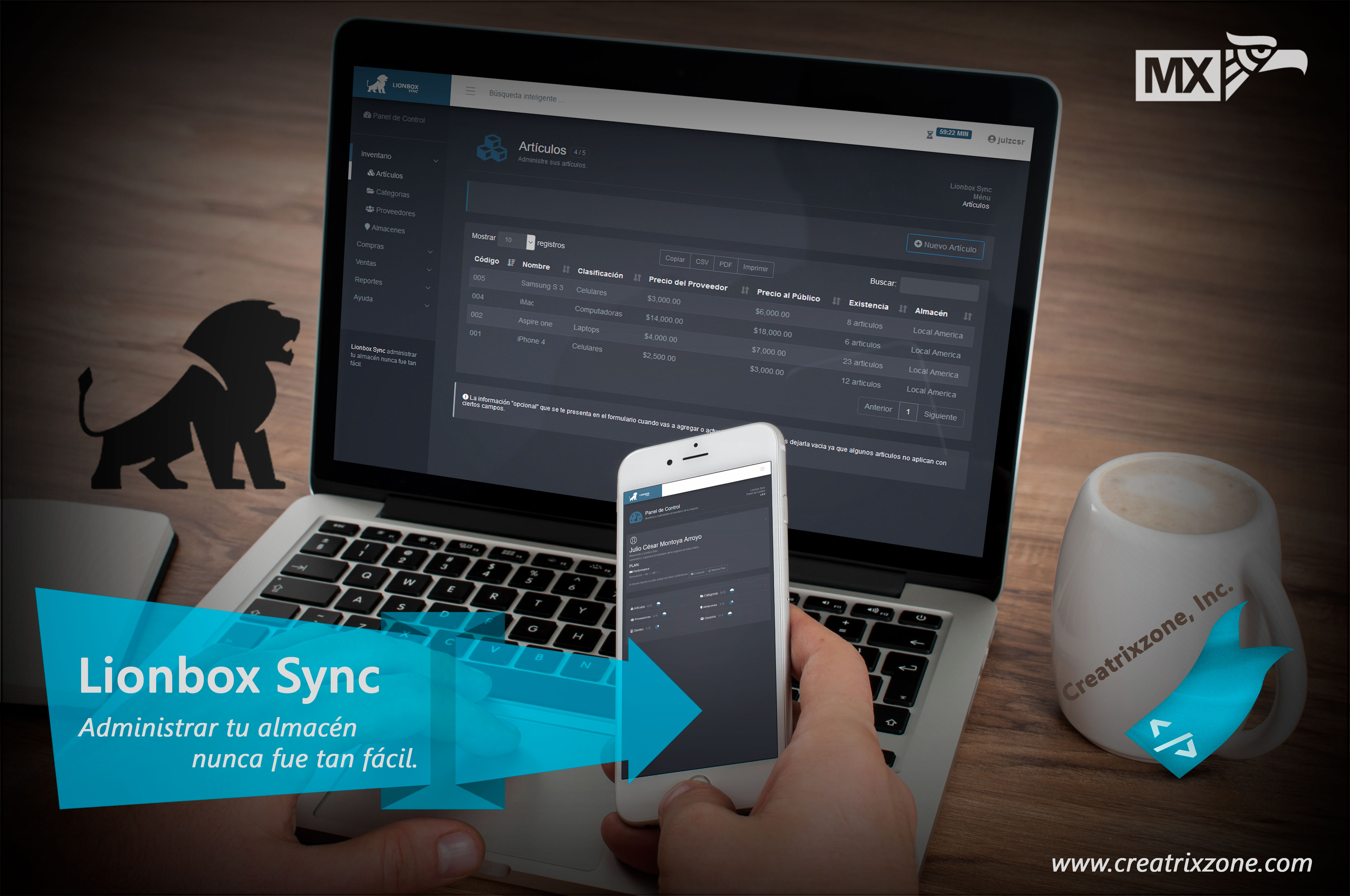 Lionbox Sync | Gestiona el inventario de TU negocio en todos lados.